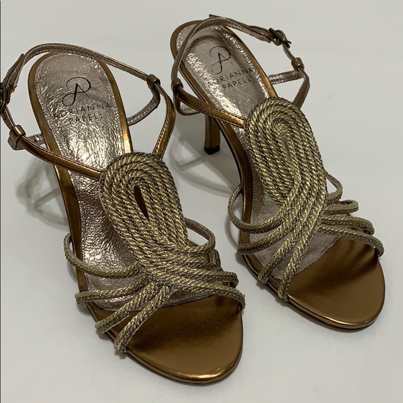 Adrianna Papell gold/bronze 3” heels, never worn - Picture 2 of 8